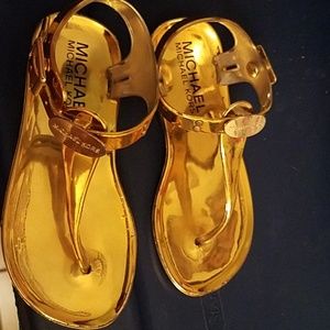 Gold Michael Kors Sandals